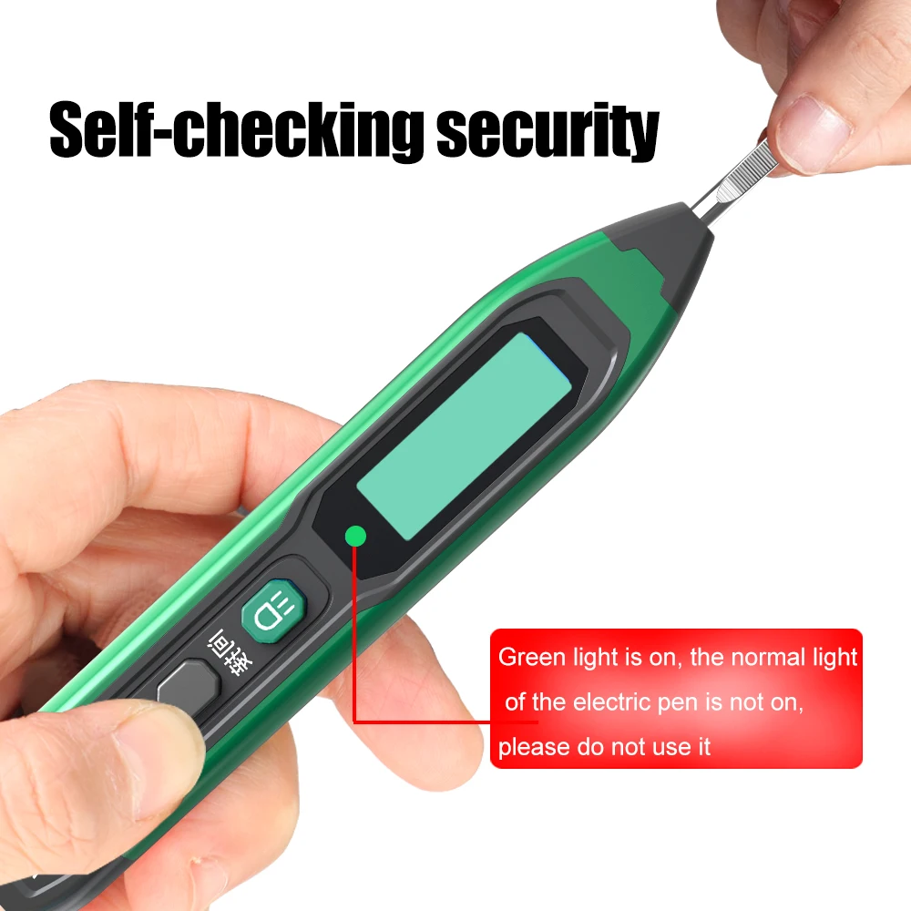 LAOA Intelligent Digital Display Test Pen Voltage Zero Live Conduction/Off Detection Electrician Special Test Pen 12-250V