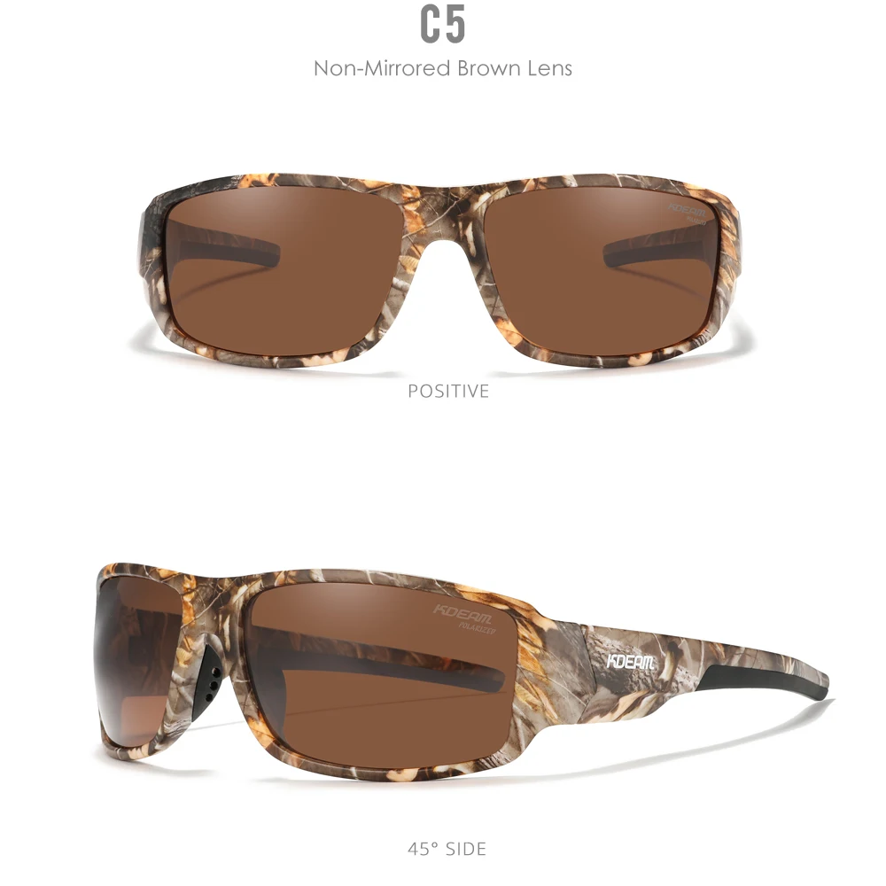 KDEAM Leistung Polarisierte Sonnenbrille Für Männer Druck Muster Design Rahmen Gläser Durchlässigkeit Cat.3 männer Sport Brille – Detail 21