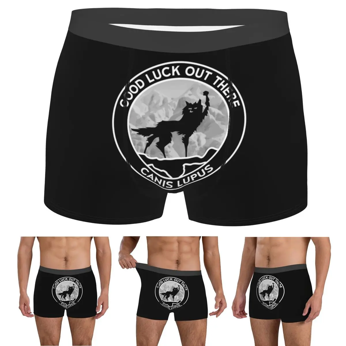 

Трусы-боксеры, шорты Fantastic Mr Fox - Wolf Canis Lupus Fill, мужские дышащие трусы для Homme, мужской подарок бойфренду