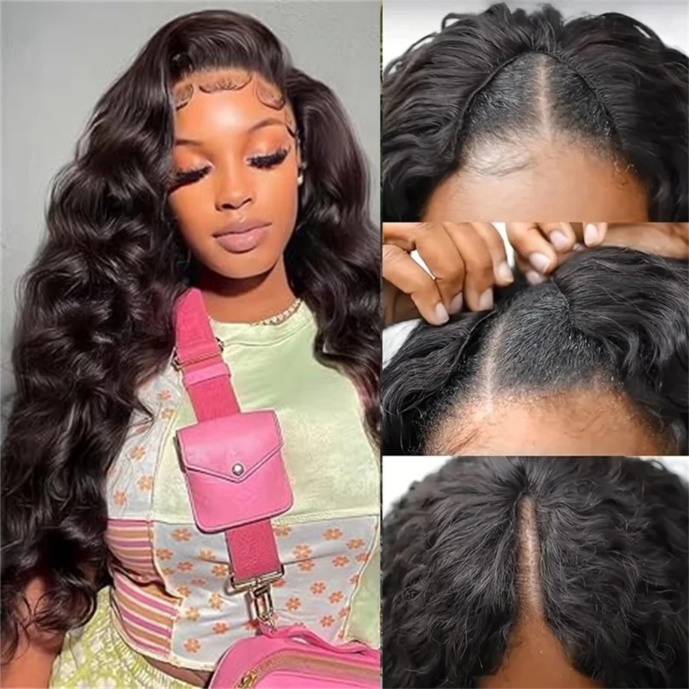 

Loose Wave V Part Wig Human Hair 180% Density Brazilian Wave Human Hair Glueless V Part Wig Easy Install Natural Color