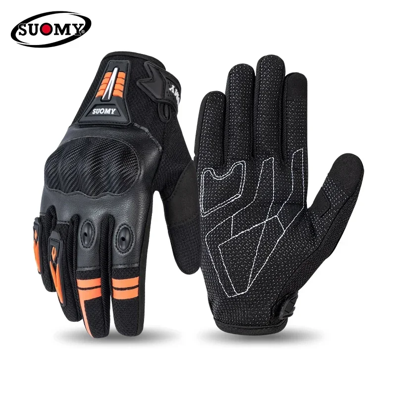

SUOMY Men Women Motorcycle Gloves Summer Breathable Touch Screen Anti-fall Riding Anti-slip Wear-resistant Motocross Gloves