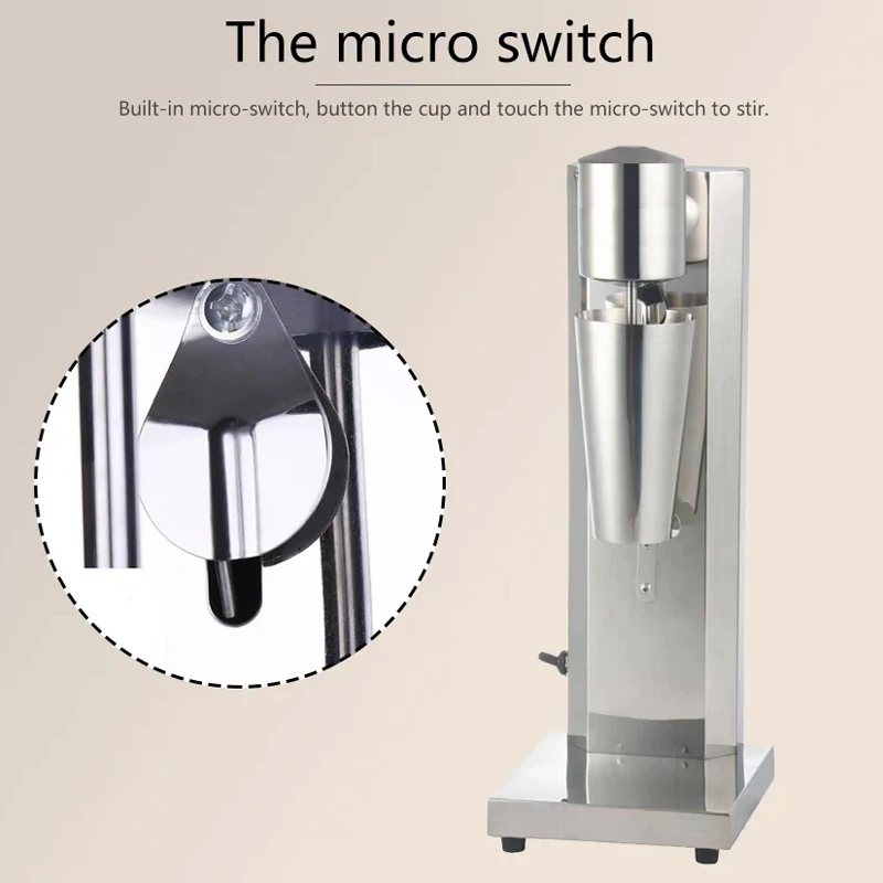 آلة مخفوق الحليب التجارية الفولاذ المقاوم للصدأ آلة ميلك شيكر 18000 دورة في الدقيقة آلة تحريك الشاي الفقاعي خلاط كريم الحليب