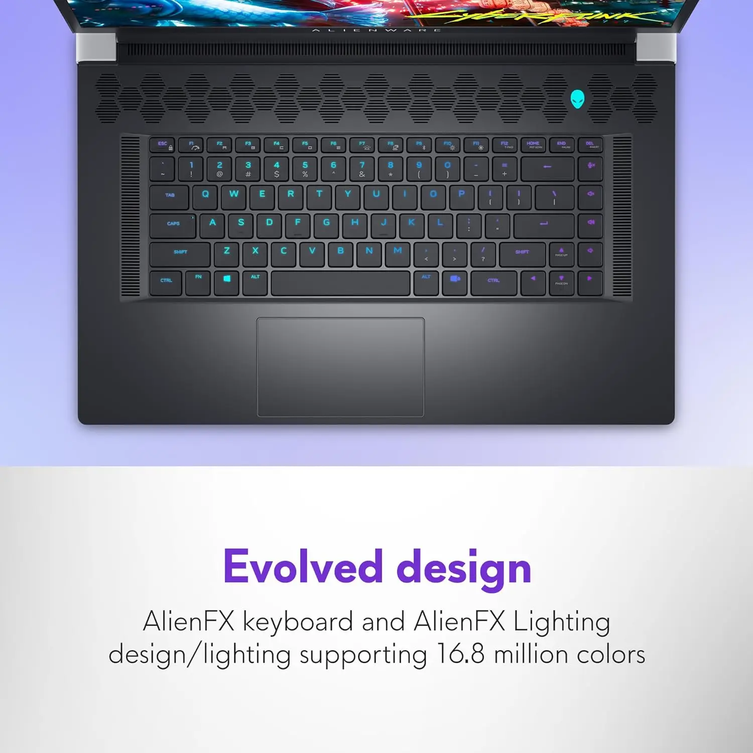 Alienware X17 R2 كمبيوتر محمول للألعاب 17.3 FHD 360 هرتز 1 مللي ثانية عرض Intel Core i7-12700H 16 جيجابايت رام 1 تيرابايت 8 جيجابايت GDDR6 واي فاي 6 USB-C Win 11 أبيض