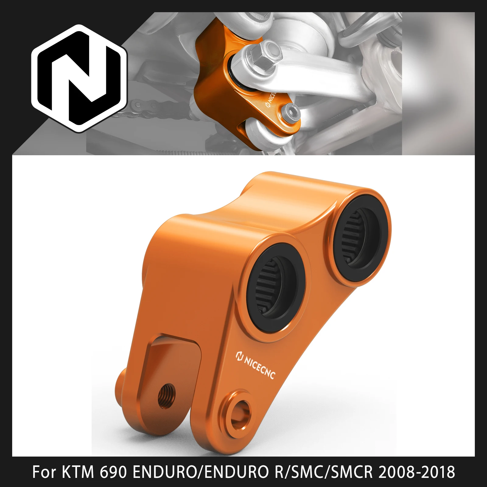 NICECNC Motorcycle Rear Lowering For KTM 690 Enduro R 690 SMC SMCR 2008-2018 690 Enduro R SMC R 2008-2018 2017 2016 2015 2014