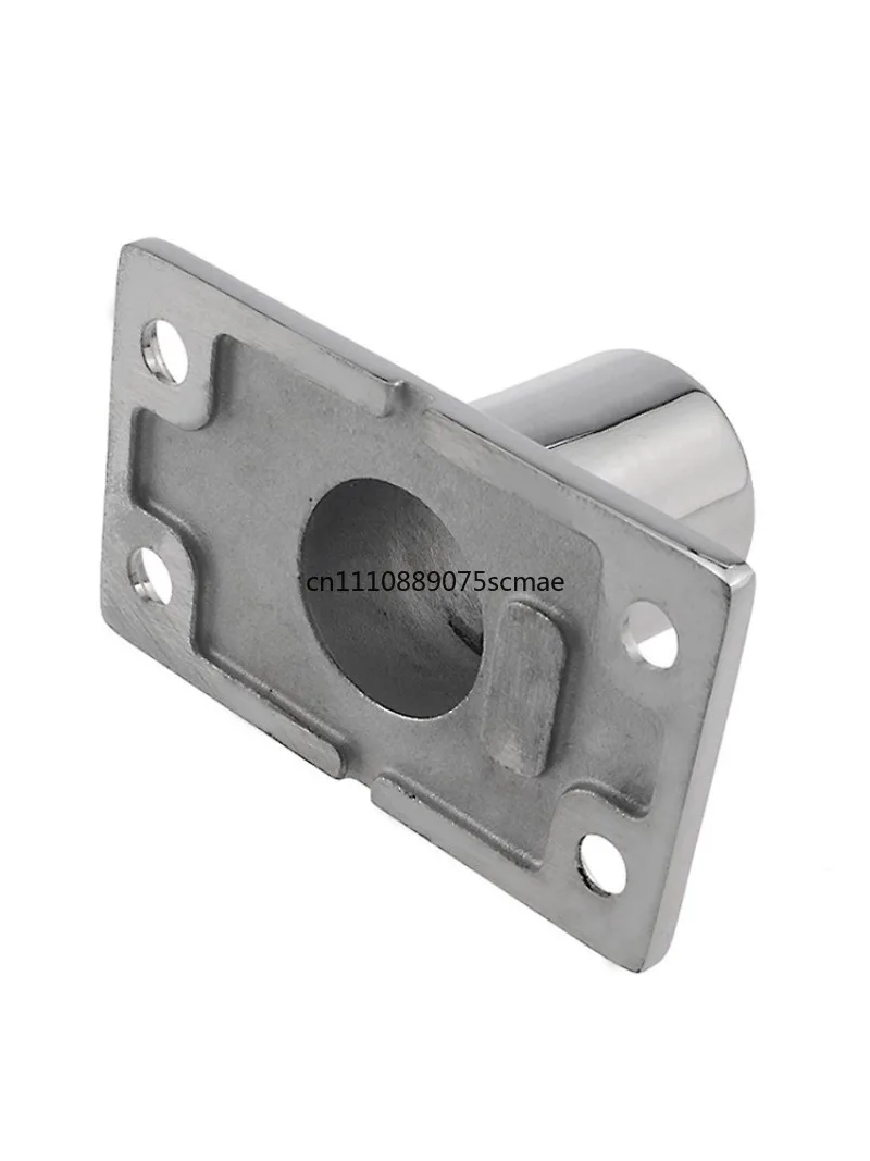316 Stainless Steel 90 Degree Square Pipe Base Yacht Deck Railing Handrail Flange Seat Marine Hardware Fittings