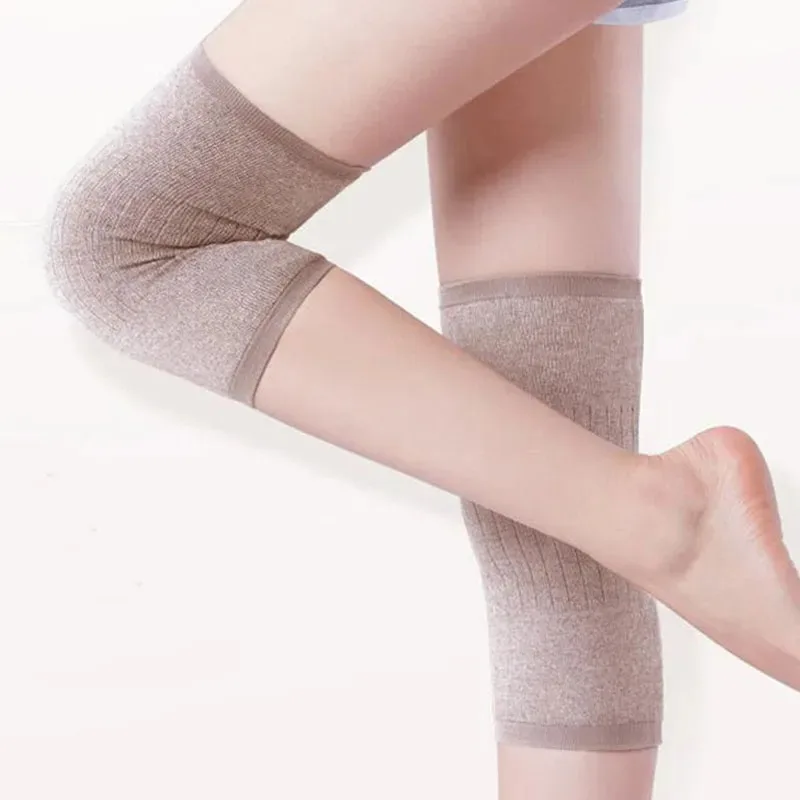 1 คู่แคชเมียร์ Warm Kneepad ขนสัตว์เข่าสนับสนุนผู้ชายและผู้หญิงขี่จักรยานยาวป้องกันโรคข้ออักเสบเข่า Pad วิ่งเข่า Protector