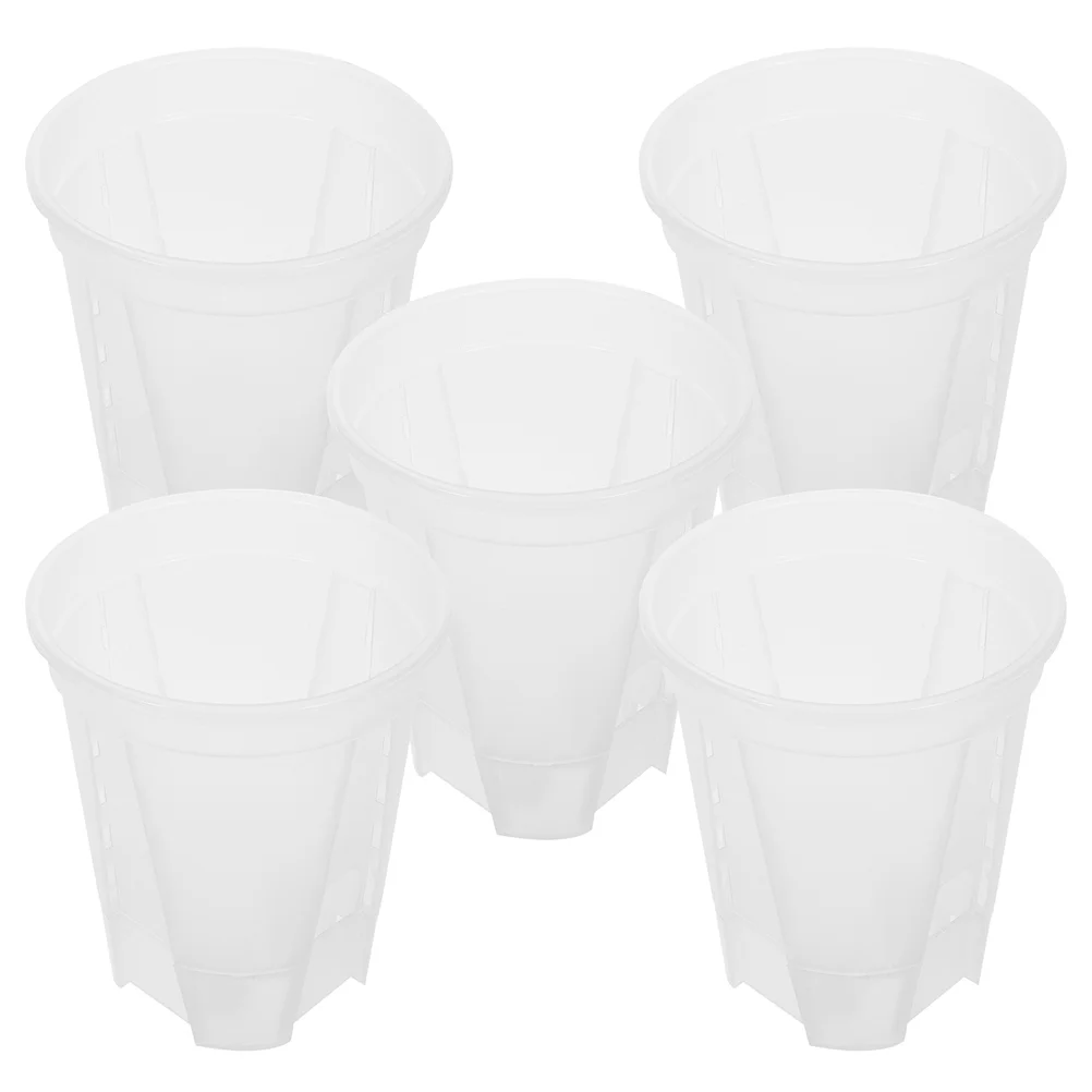 

5 Pcs Flower Seedling Pots Green Plant House Self Watering Planters for Indoor Plants Clear