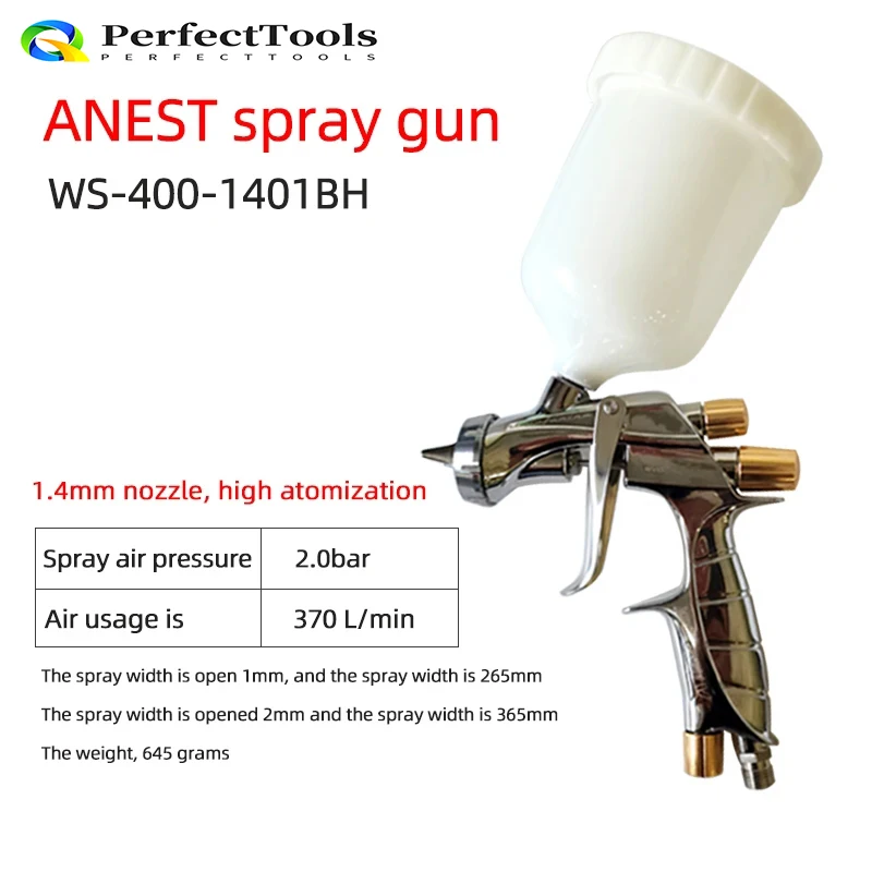 Japan ANEST Supernova WS400 1.3/1.4mm Nozzle High Atomization Car Varnish Color Paint Spray Gun