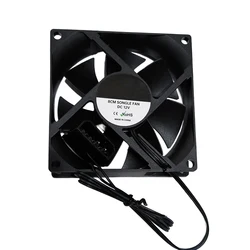 PC Computer Case 8025 80mm 8cm 25mm thickness DC 12V black IDE 4pin(2pin inside)male and female Cooling Motor Fan