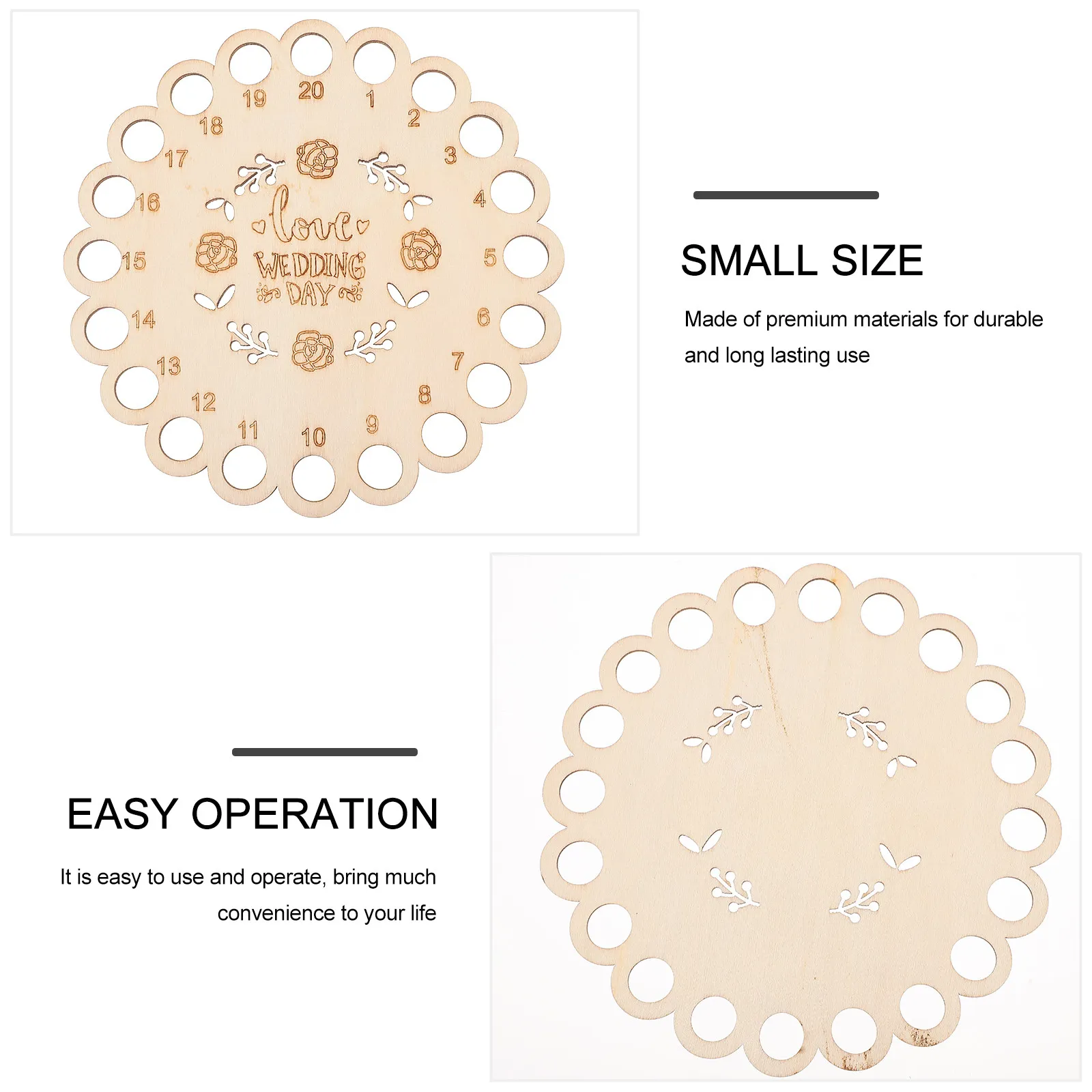 1Pcs Hollow Wooden Embroidery Thread Organizer Compact Stitching Thread Holder for Floss Storage Stitch Sewing Supplies