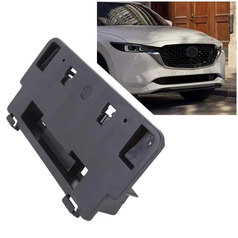 For Mazda MX-5 Miata Roadster 2022-2025 ABS Black Car Front License Plate Holder Car Accessories(OE:MA1068124，KPF150171)