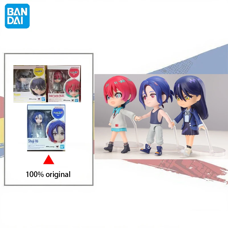 

Original BANDAI Gundam GQuuuuuuuX Nyaan Shuji Ito Amate Yuzuriha MACHU Figuarts Mini Anime Figure Toy PVC Model In stock