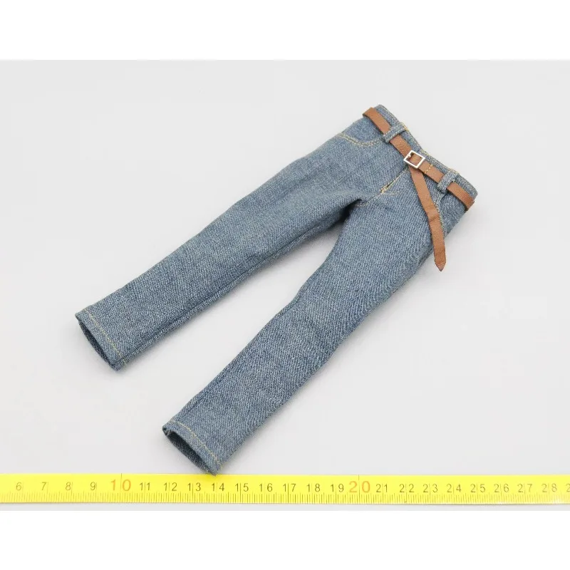 

In Stock EKS09 1/6 Scale Male Soldier Jeans with Belt Pants Clothes Model for 12 Inch Action Figures Body Scene Decoration
