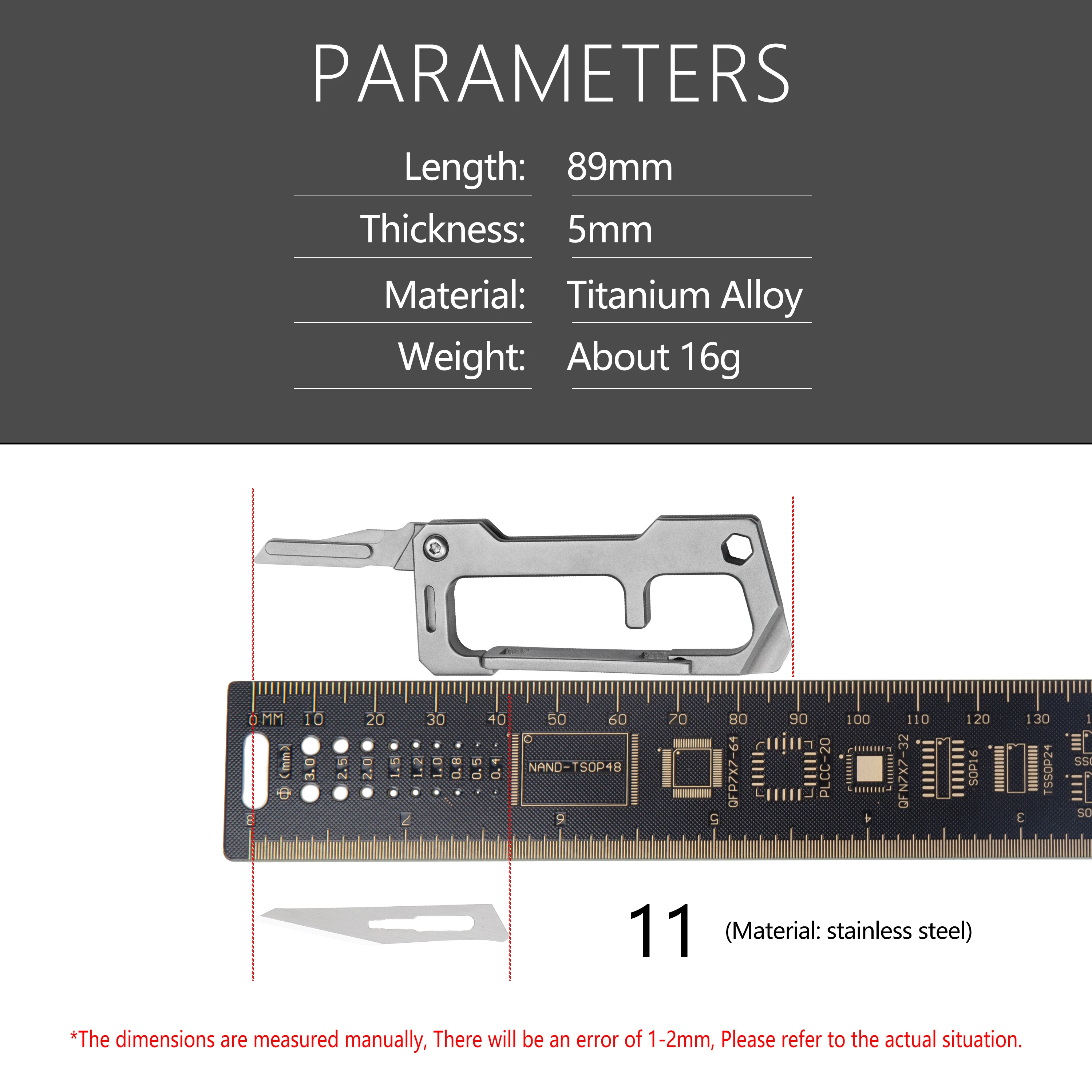 Titanium Keychain Multifunction Car Key Chain Folding Knife Unboxing Sharp EDC Outdoor Portable Key Ring Gift