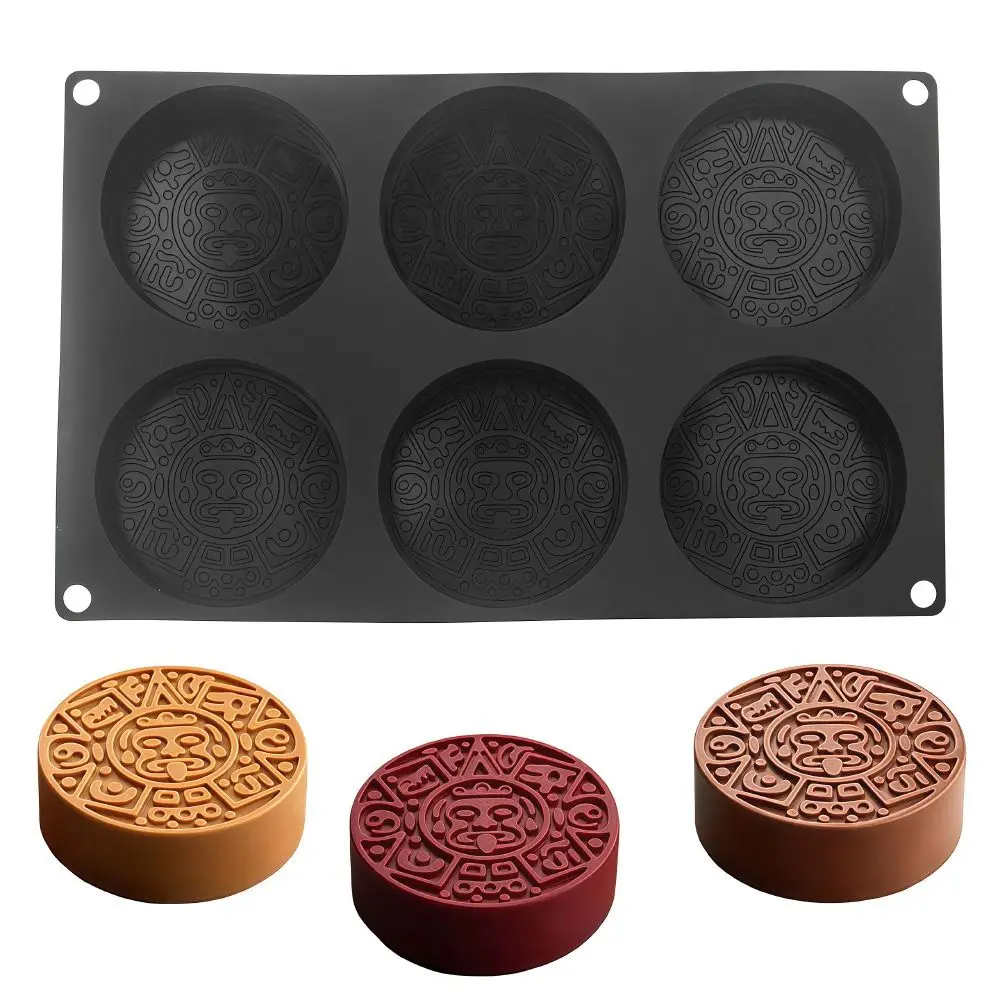 

6 Cavity Totem Cake Mold Food-Grade Silicone Heat-Resistant Chocolate Dessert Mold DIY Reusable Baking Cake Molds Pastry Making