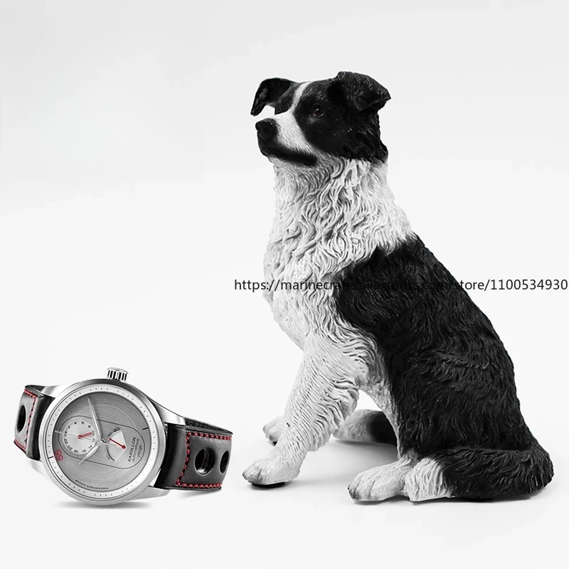 

Border Collie Dog Statue Realistic Resin GK Car Decor Lifelike Herding Dog Figurine for Dashboard Collectors Handmade Art Gift