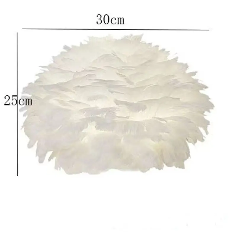 30/35cm Feder-Lampenschirm Vintage Weiße Kunstliche Feder, Deko Lampe Lampenschirme für Tischleuchte E27 Wohnzimmer Nachttischlampe Feder-Tischleuchte Lampenschirm