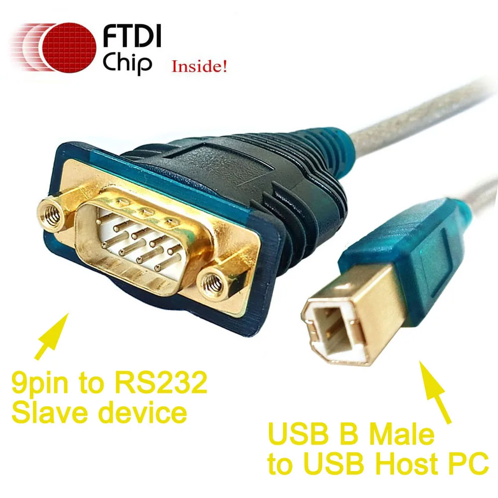 

USB-последовательный адаптер FTDI с вилкой DB9P VCP для ноутбука, мобильного телефона, конвертер RS232 TypeC