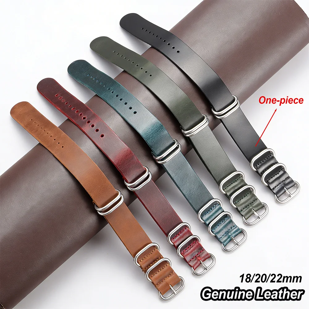 

Vintage Genuine Leather Watch Bands 18mm 20mm 22mm Brown Black Green Cow Watch Strap Replacement Men Women Watch Accessories
