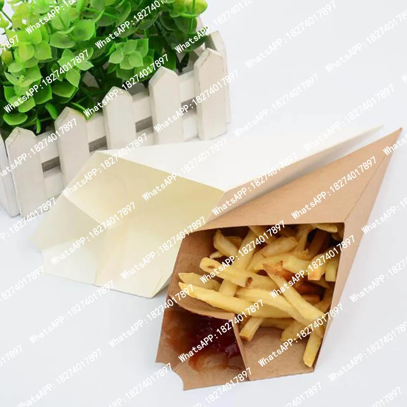 100 Stück Pommes-Frites-Boxen, Kegel-Chips-Becher, Ketchup-Becher, Einweg-Lebensmittelverpackungen für Fast-Food-Restaurants zum Mitnehmen