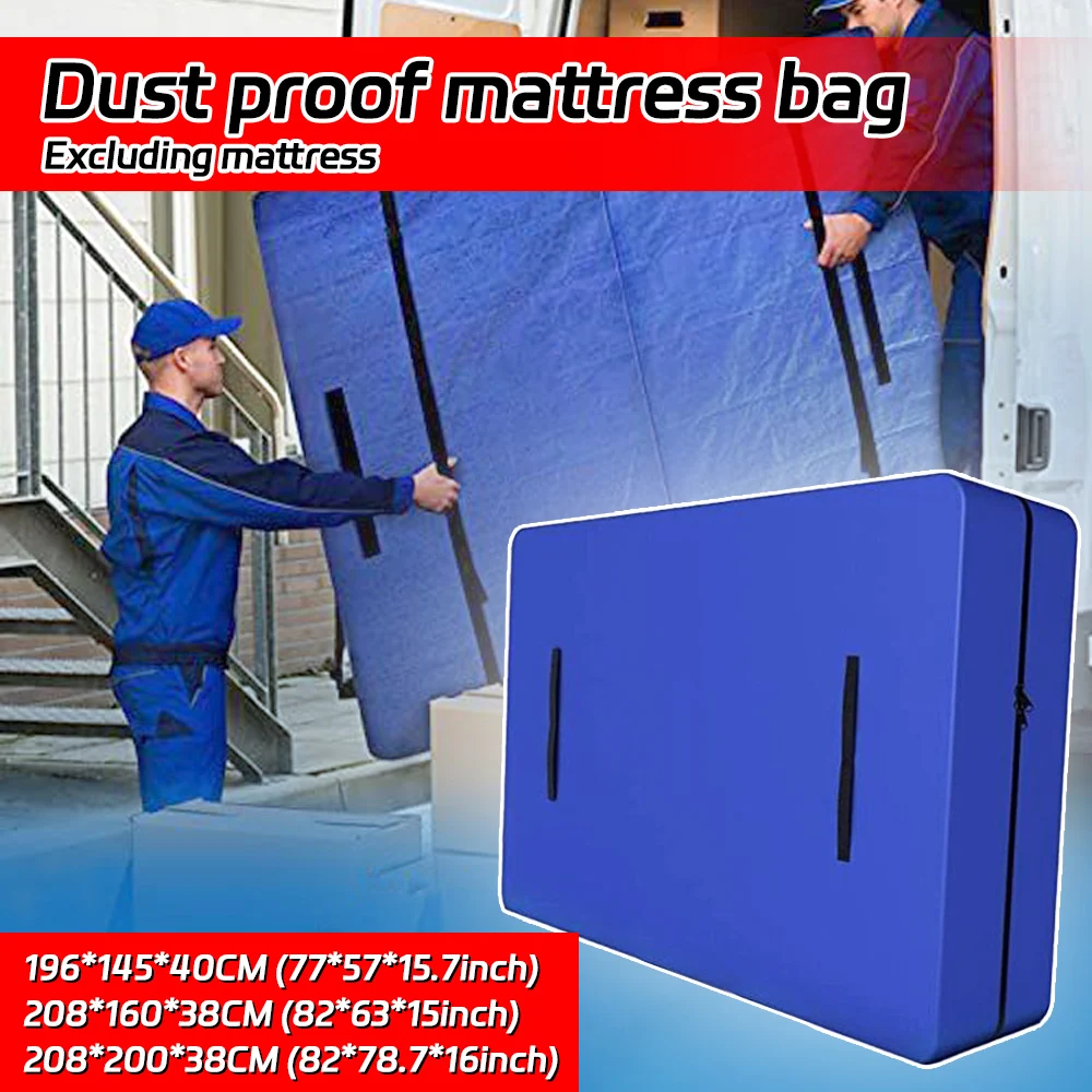 Mattress Bag for Moving and Storage Heavy Duty Tarp Reusable Mattress Storage Bag Easy Carry Travel Home Mattress Moving Cover