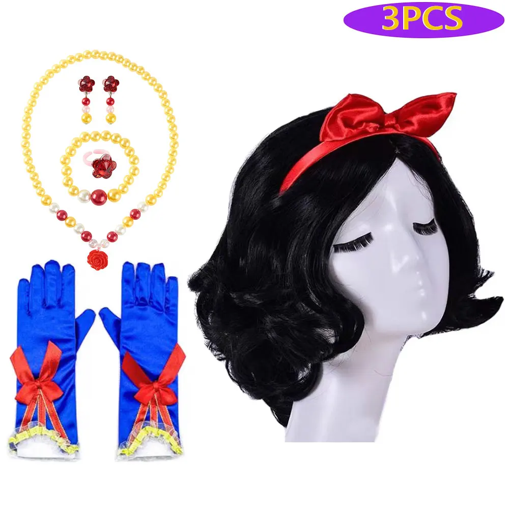 2024 kostum Cosplay Halloween aksesoris putri duyung kecil Ariel Wig Tiara kalung pesta ulang tahun anak perempuan gaun Elsa Prop