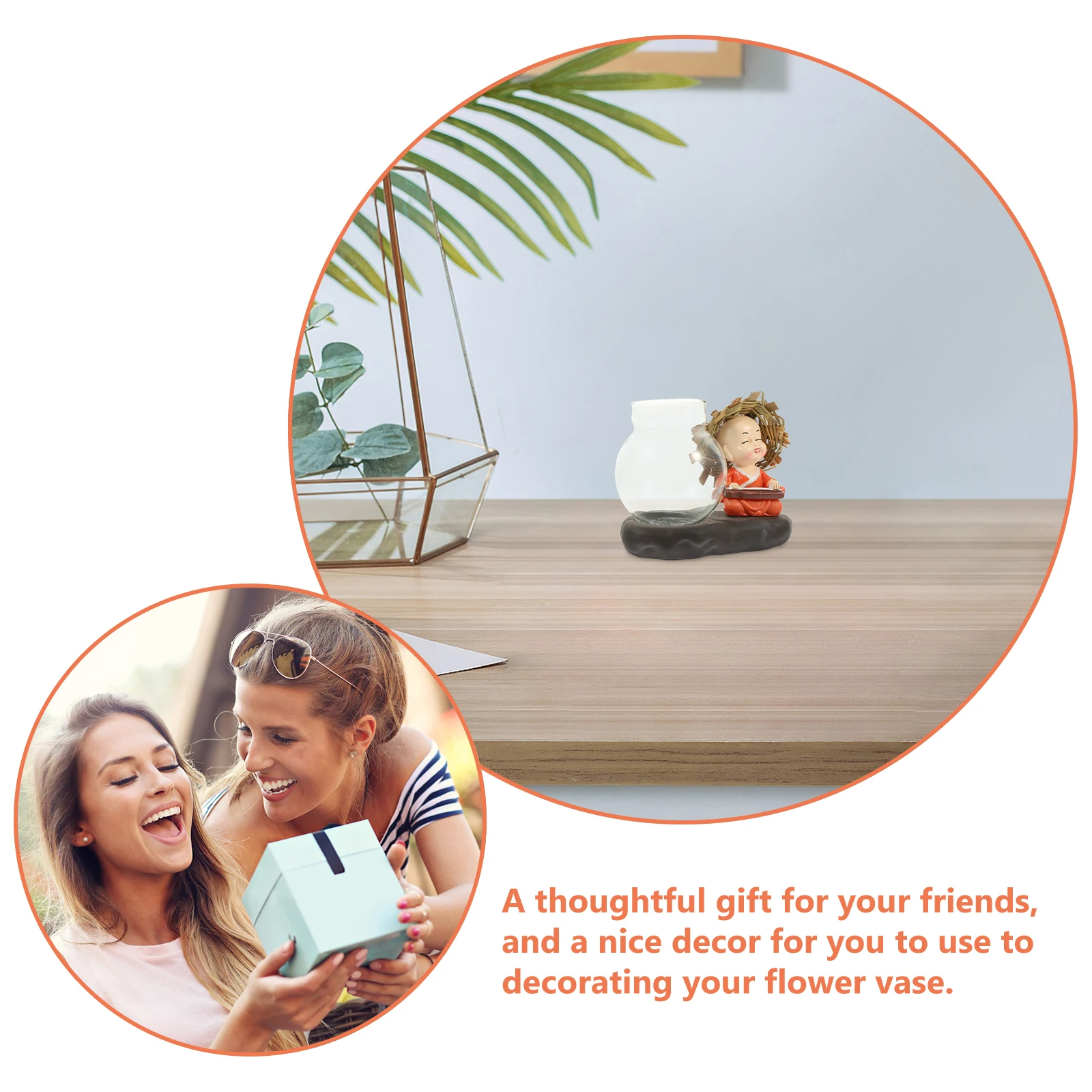 

Decorative Vase Hydroponics Vase Little Material Practical Use Home Office Decor Beautiful Gift Tulips