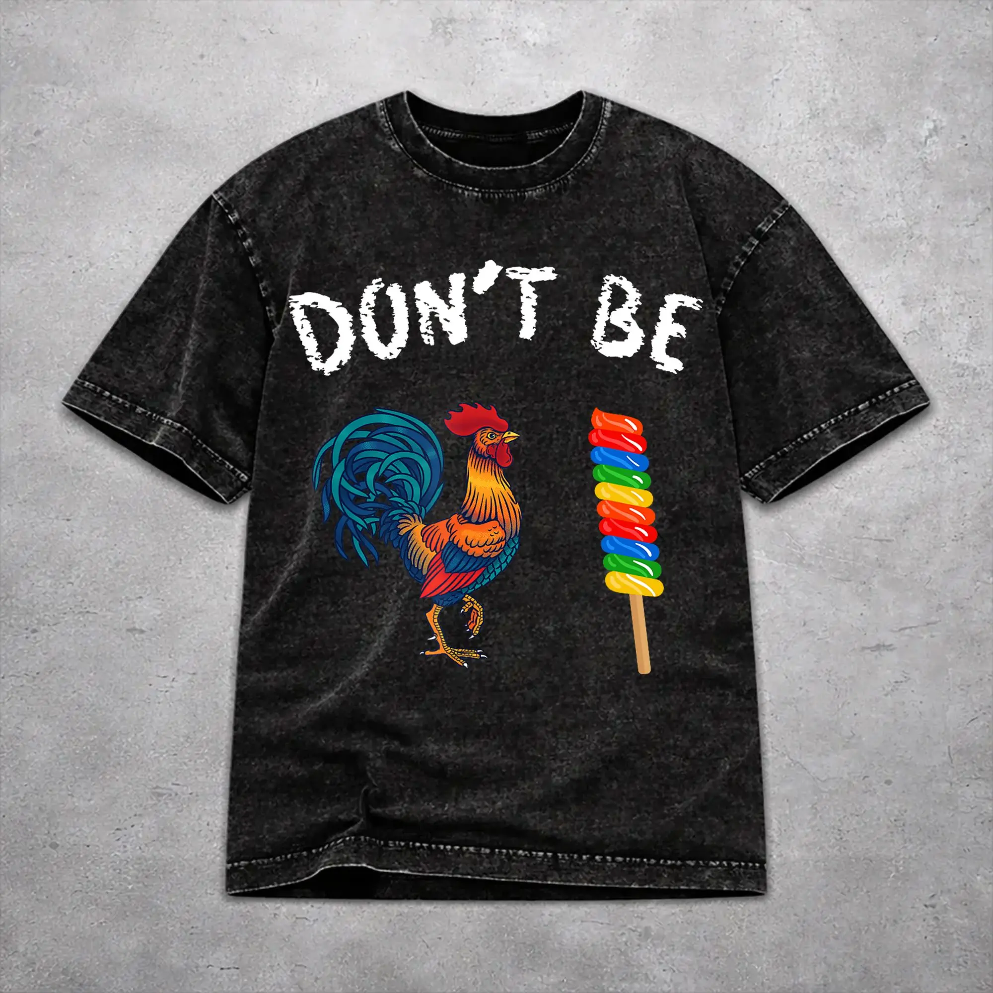 Retro Women Men Don't Be A Sucker Funny Chicken Meme Tee Shirt Cotton Washed  T Shirts Apparel