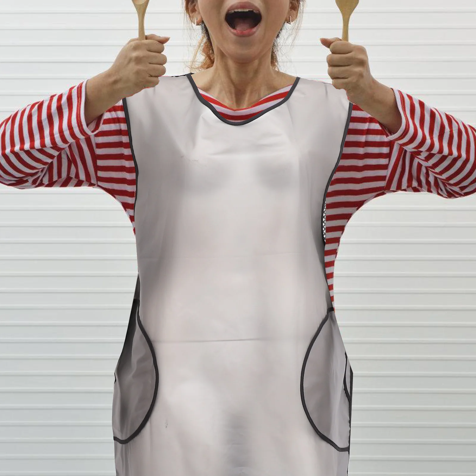 

1pc Waterproof Tpu Apron For Barber Hair Stylist Reusable Oil Resistant Cooking Baking Cleaning Garden Use Men