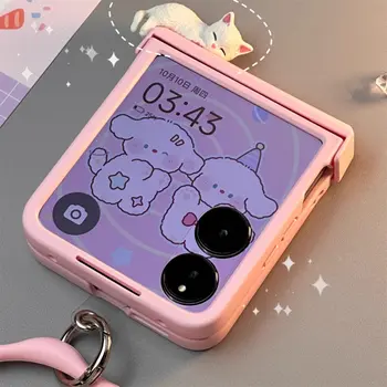 Japonsko-korejské roztomilé 3D spící kotě pouzdro na telefon pro Samsung Galaxy Z Flip 7 Flip 6/5/4/3 pro Motorola Razr 60 40 50 Ultra 10 nejlepší prodej Flipové pouzdro Sailor Moon pro Samsung Galaxy Z - №8