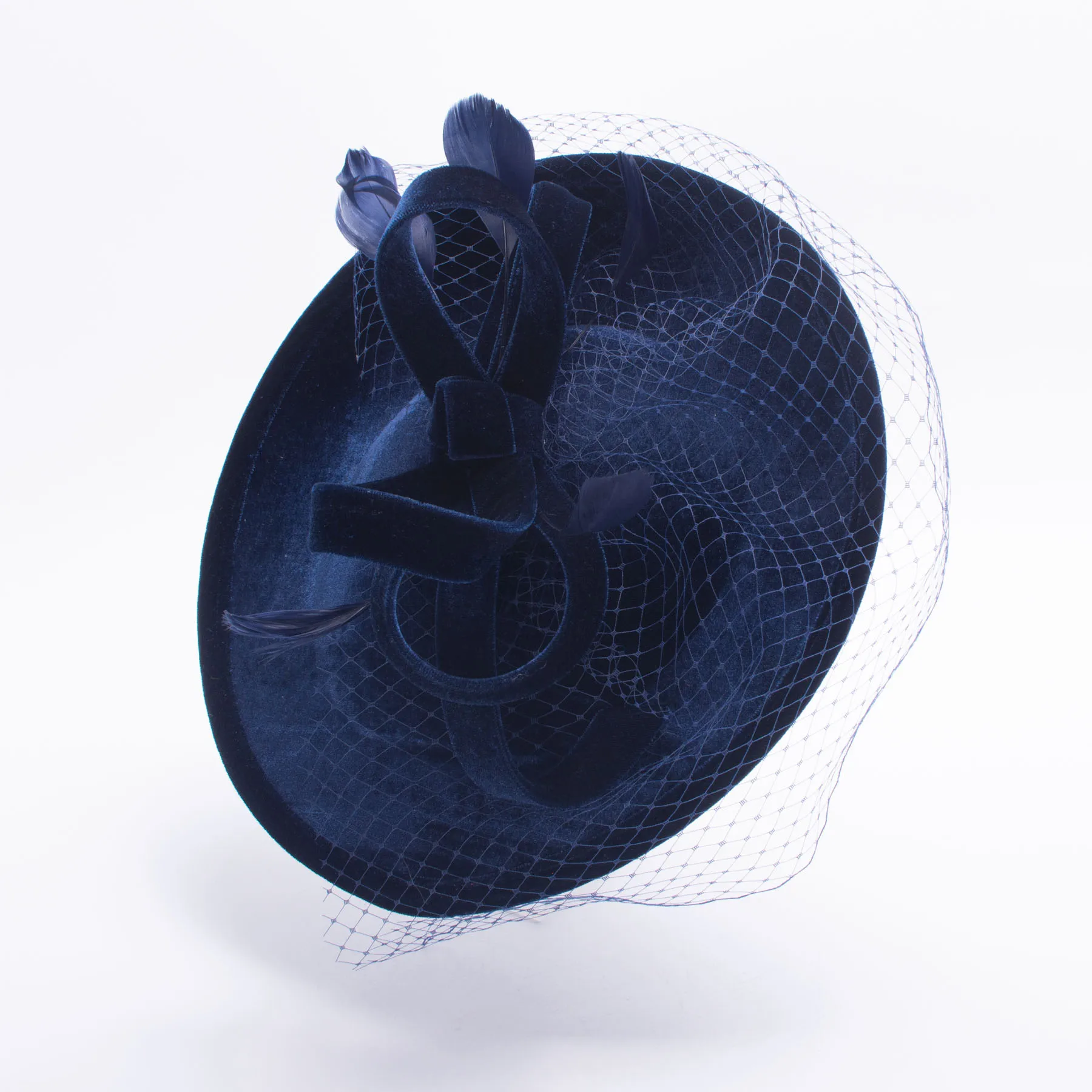 Lawliet Frauen Samt Schleier Netz Hochzeit Anlass Kirche Fascinator Kopf bedeckung Hut a614 – Detail 1
