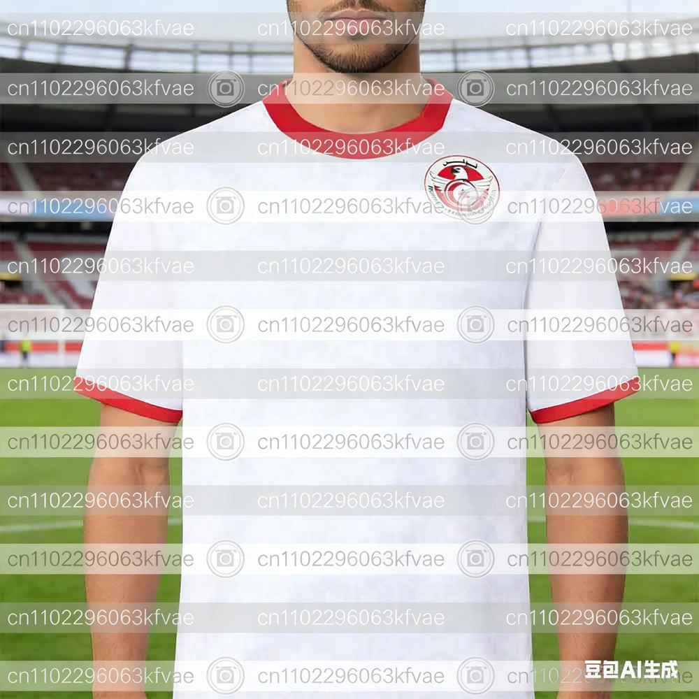 

26 новейших популярных футболок сборной Туниса, мужская футбольная форма, комплект для родителей и детей, детская футболка, дышащая быстросохнущая спортивная одежда