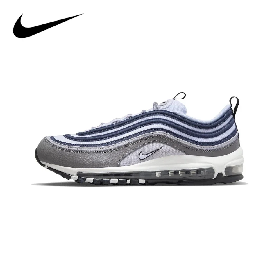 

Original Nike Air Max 97 "Georgetown" Men's and Women's Running Shoes Breathable Sports Unisex Blue Grey Sneakers DV7421-001