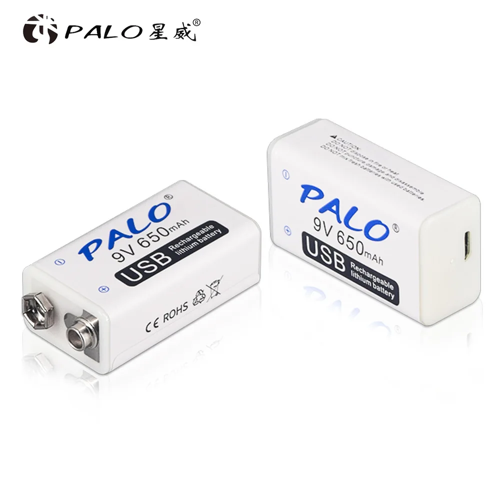 PALO Xingwei rechargeable battery, 9V lithium battery, 600mAh wireless microphone, microphone, multimeter, adapter battery