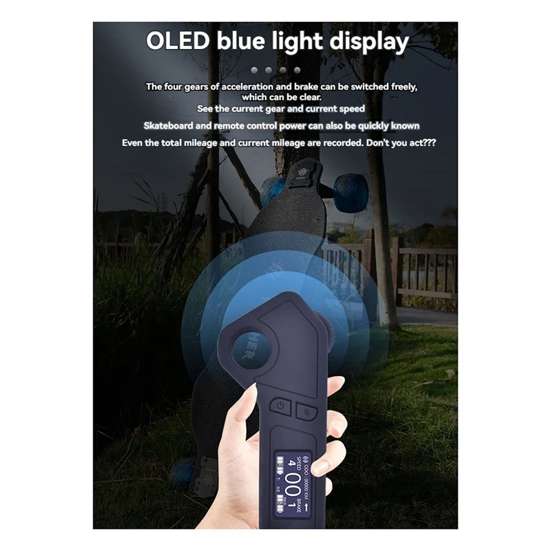 AD08-รีโมทคอนโทรลสเก็ตบอร์ดไฟฟ้าพร้อมหน้าจอแสดงผล Oled สําหรับสเก็ตบอร์ดไฟฟ้าและ Longboards ไฟฟ้า