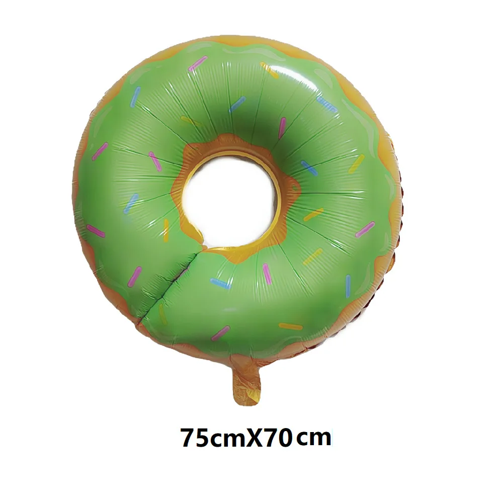 Globo de película de aluminio para helado de Donut, decoración de fiesta de cumpleaños para niños, regalo escolar, lindo, colorido, palomitas de maíz