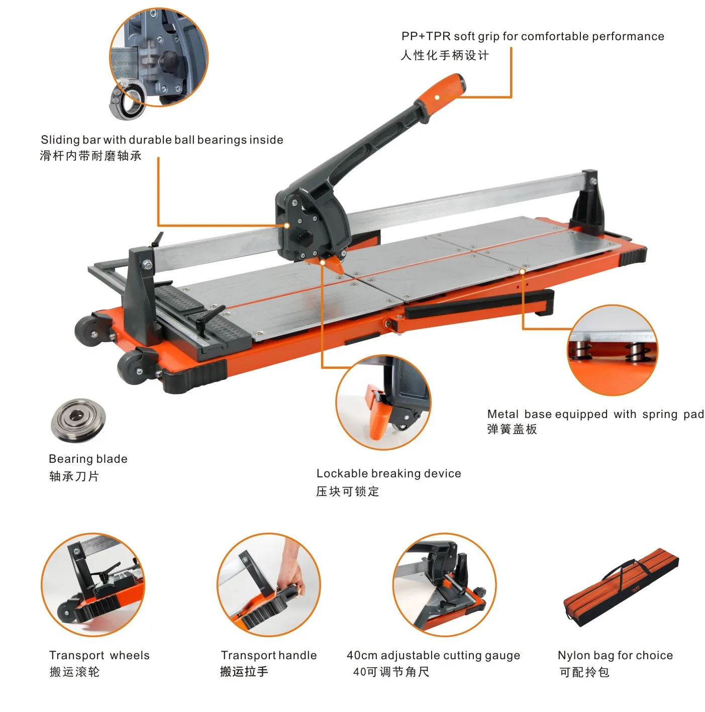 JOHNTOOLS 8102G-2 48 Profesyonel Manual Seramik Kesme Makinesi 1200MM Cortador Profesional De Baldosas Other Hand Tools