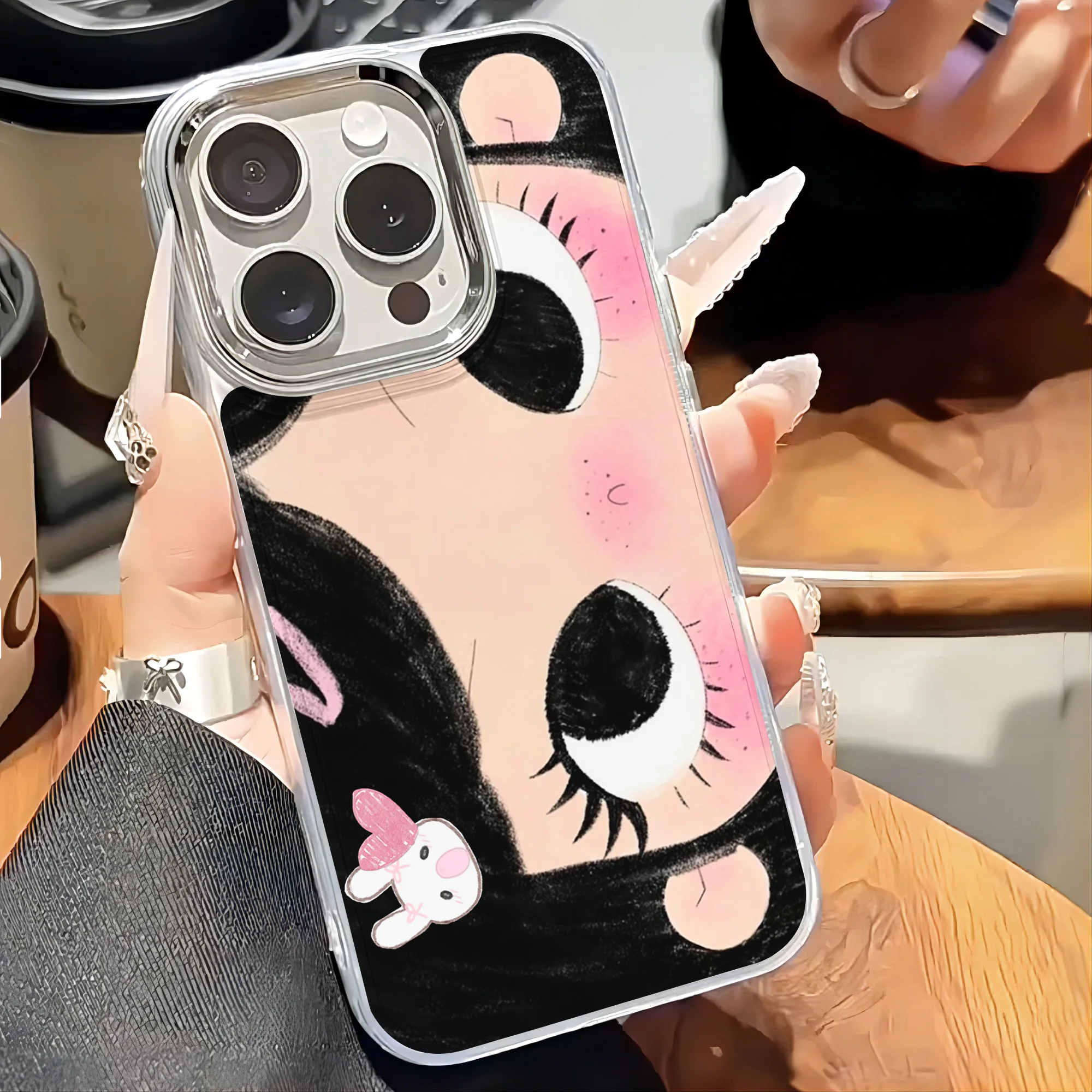 Cute Big Eyes Girl Phone Case for Samsung Galaxy A56 A36 A26 A06 A55 A35 A16 A54 A34 A25 A24 A15 A14 A05S A05 A73 A53 A33 4G 5G