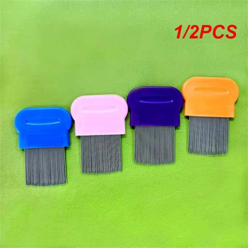 1/2PCS Cat Dog Hair Remover Double-sided Pet Hair Comb Stainless Steel Comb Easy Deshedding Brush Long Needle Pet Comb