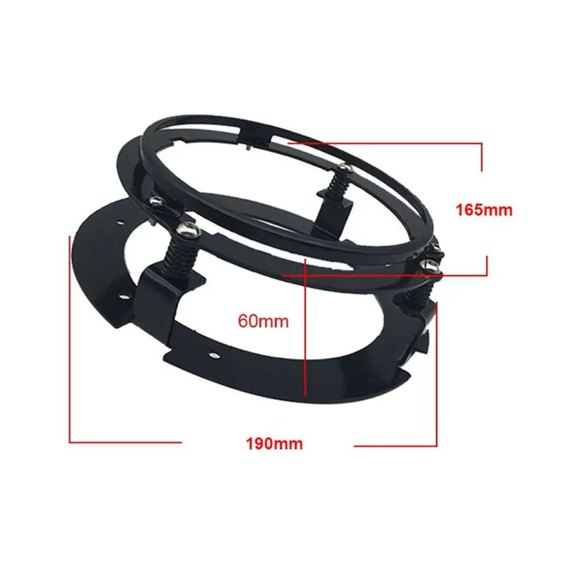 4Pcs 5.75 Inch Black Car Motorcycles Headlight Round Mounting Bracket Suitable For Touring Softail Jeep