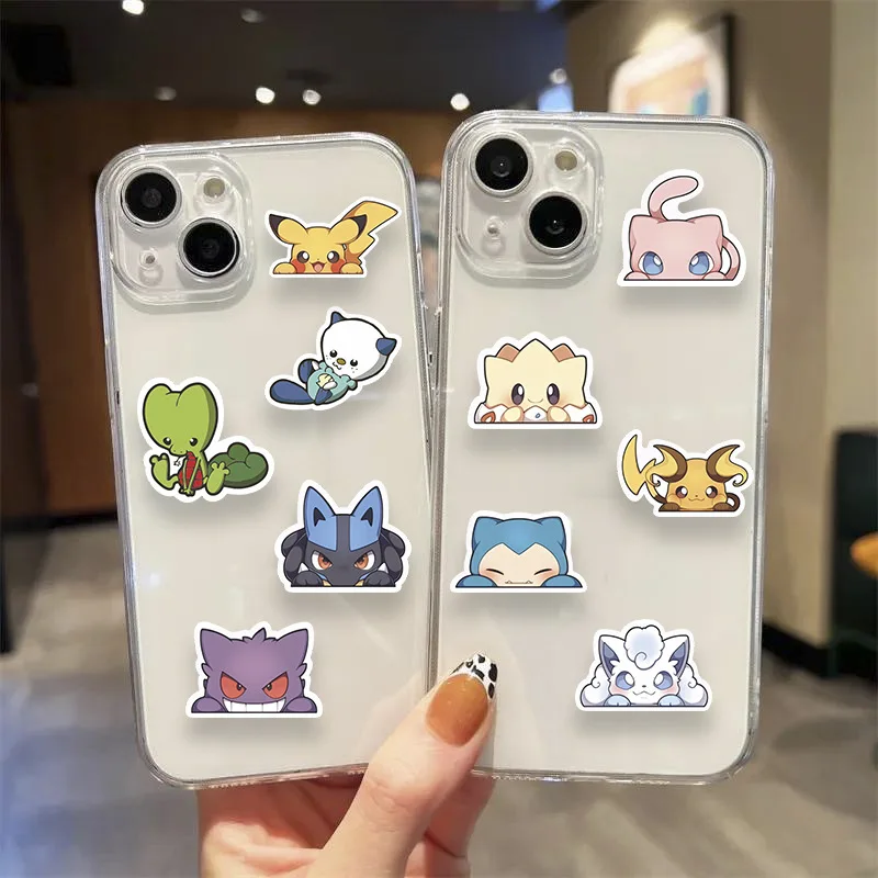 10/50 قطعة لطيف البوكيمون الكتابة على الجدران ملصقات Q-نسخة بيكاتشو الكرتون مائي DIY بها بنفسك الأمتعة الهاتف الغيتار سكيت ملصق مضاد للمياه #6