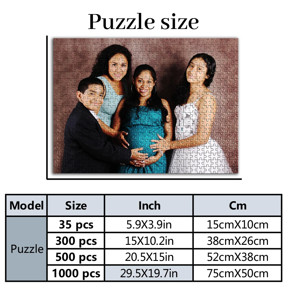 35/300/500/1000pcs Personalized Custom Photo Puzzle Customize Family DIY toys for Adults Decoration Collectiable