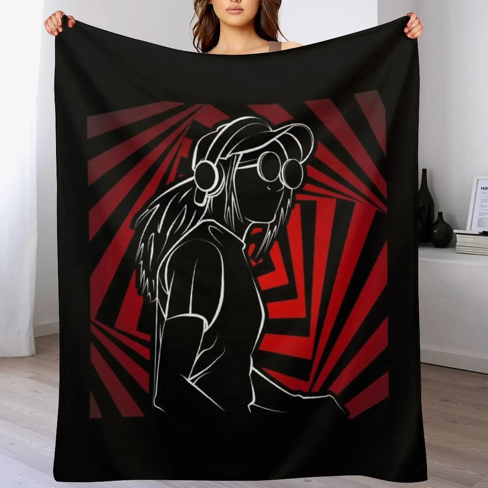 Rezz Mass Manipulation Throw Blanket Wrinkle Resistant Lightweight Blanket