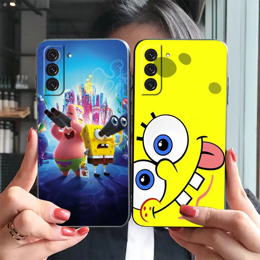 Phone Case For Samsung Galaxy S23 S22 S21 S20 FE S10 S10E S9 S8 PLUS ULTRA Case Funda Shell Capa Happy S-SpongeBob S-SquarePants