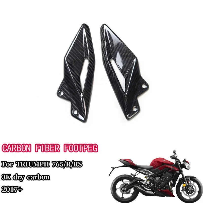 3K Dry Carbon Fiber Foot Pegs for Triumph 765RS 2020-2022