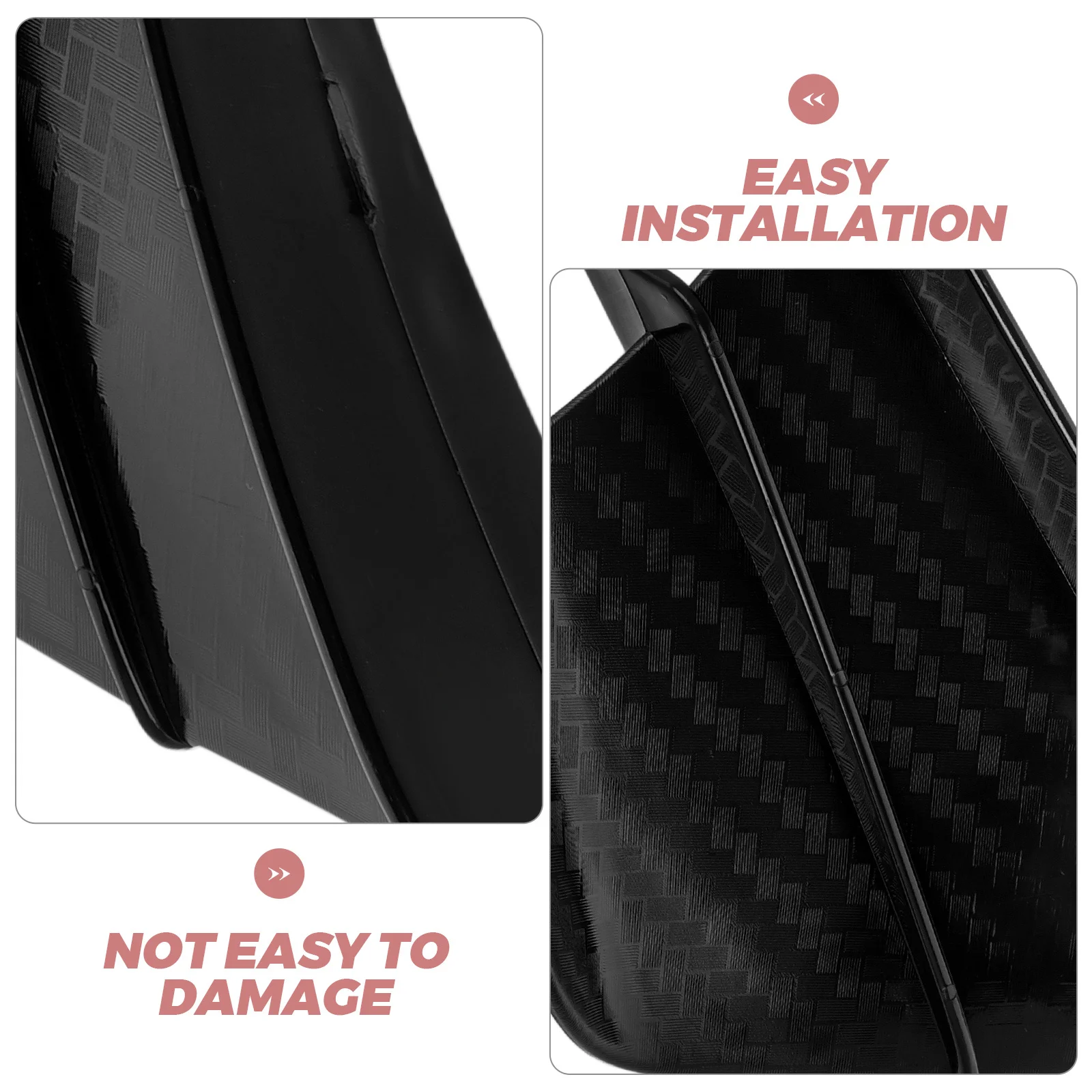 1 paio di alette laterali universali resistenti ai graffi in fibra di carbonio per motociclette elettriche