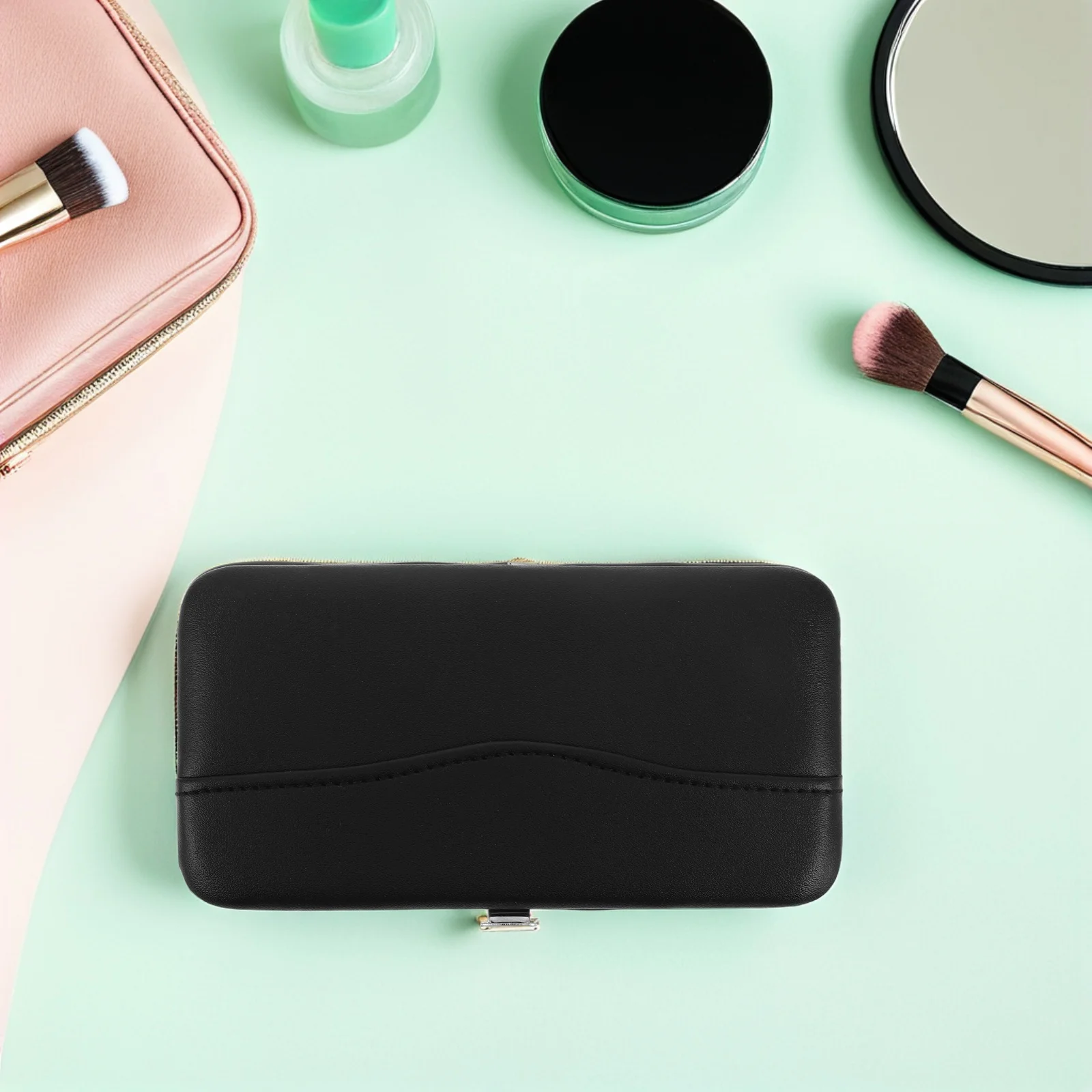 

PU Eyelash Extension Tweezers Organizer Small Empty Tweezer Storage Case Portable Travel Lash Tools Holder PU Lash Tweezer Pouch