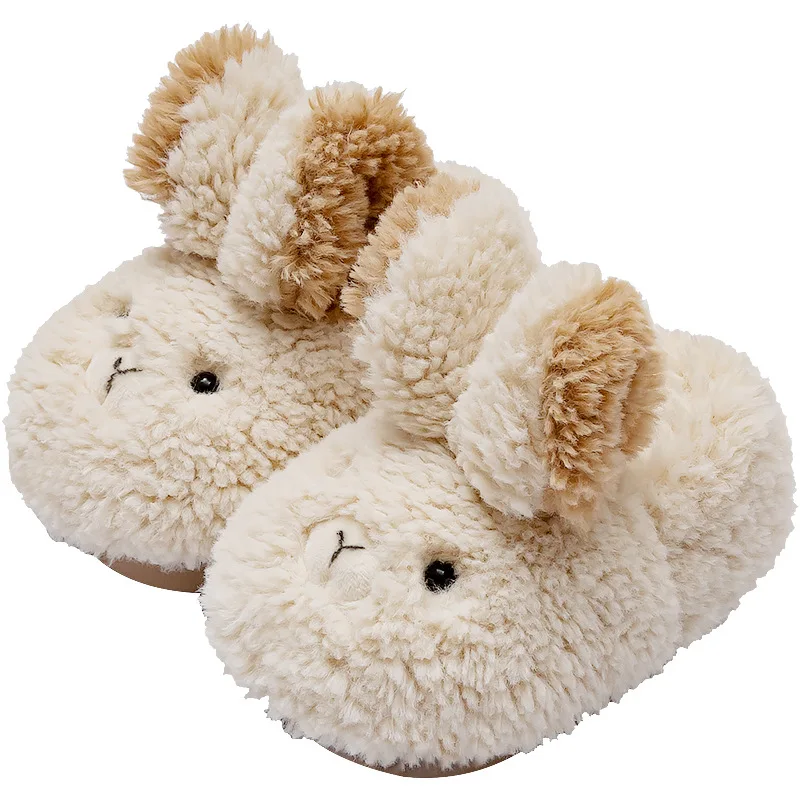 

kids cotton shoes cute warm winter girls shoes hairy indoor home slippers for children boy winter cartoon baby non-slip slipper