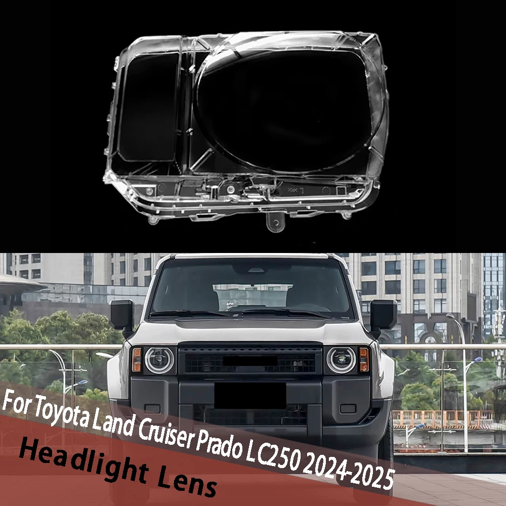 

For Toyota Land Cruiser Prado LC250 2024 2025 (Low) Headlamp Cover Headlight Lampcover Lamp Mask Lampshade Shell Light Housing