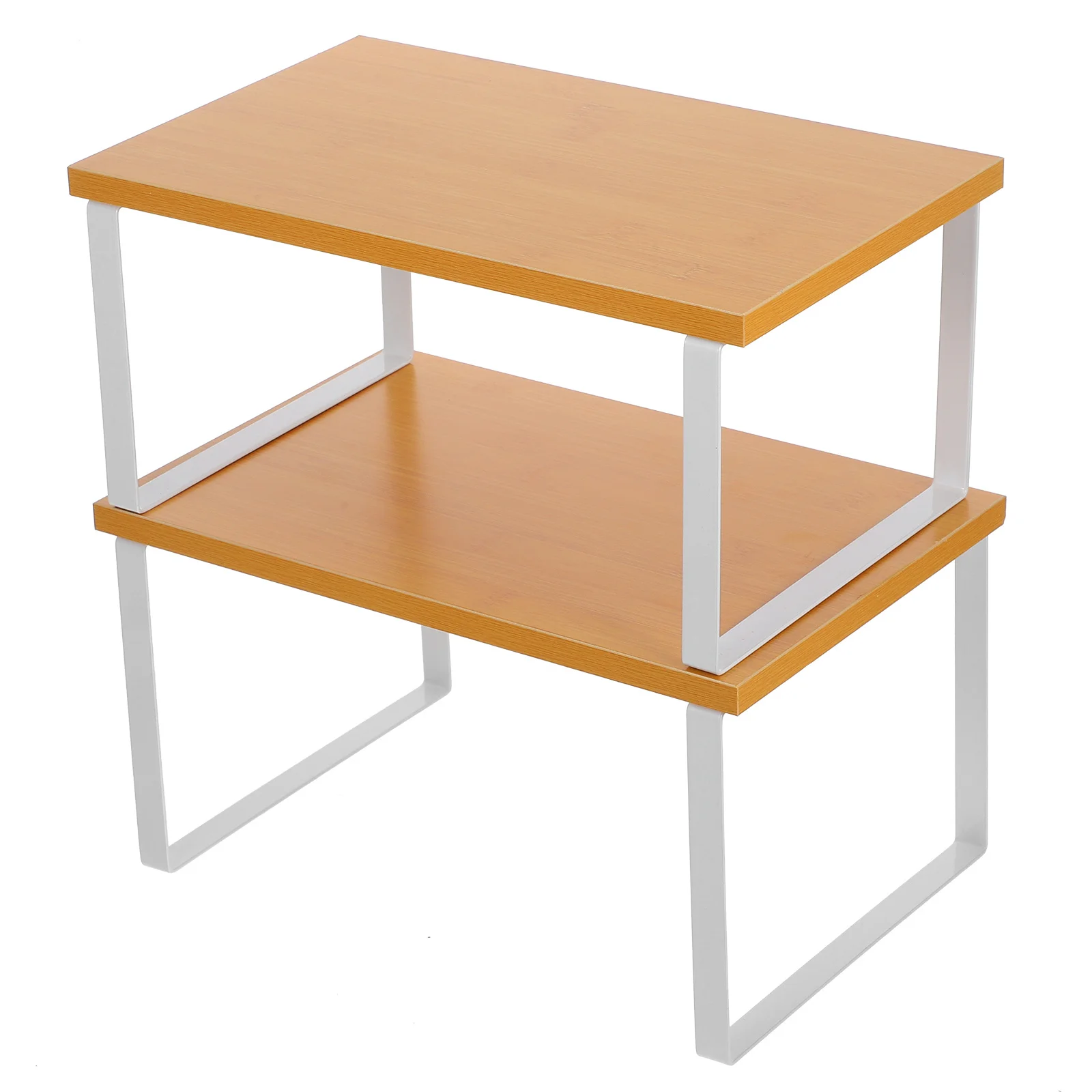 

2Pcs Spice Organizer Shelf Multifunctional Wood Kitchen Shelf Stackable for Cabinet Desktop Countertop Storage